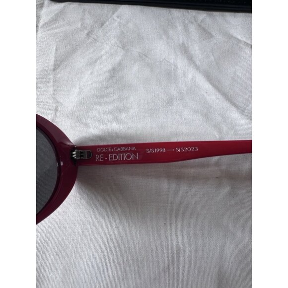 Dolce & Gabbana Oval Sunglasses Red Re-Edition - Picture 5 of 8